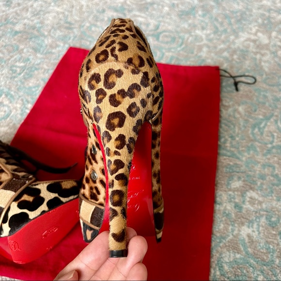 ❤️CHRISTIAN LOUBOUTIN❤️ Leopard Print Booties - Picture 9 of 14